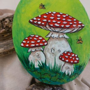 Holzschatulle mit Fliegenpilz *Bienen